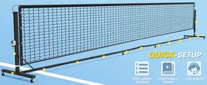 Sistema de Red de Pickleball de Grado Profesional Resistente y Económico de 22 Pies <span class=keywords><strong>con</strong></span> Ruedas para Adultos - Product Image 4