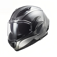 Casque modulaire intégral LS2 pour moto, avec double visière, pour homme et femme, style racing, protection intégrale du visage