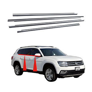 Đen Chrome cửa sổ weatherstrip Volkswagen teramont 2017 2025 tự động phụ kiện cao su cửa sổ Dải đúc Cắt bao gồm - Product Image 1