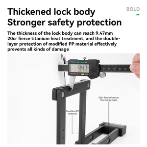 ROCKBROS-Serrures pliantes pour vélo de route, VTT et moto électrique, <span class=keywords><strong>antivol</strong></span> épaissi, certifié <span class=keywords><strong>ART</strong></span> - Product Image 5