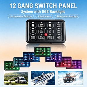Nouveau panneau de commande 12 interrupteurs avec synchronisation via application, MOSFET, boîte de relais à fusibles RGB 16M, IP65, universel Arctic 4x4 pour Land Rover Winter Expedition 2 - Product Image 1