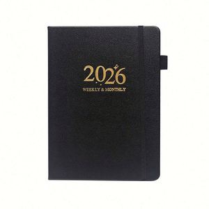 Cuaderno con Tinta Brillante, Papel Negro en Blanco, Cuaderno de Dibujo, Agenda Diaria, Semanal y Mensual - Product Image 5