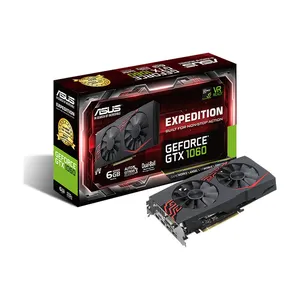 ASUS NVIDIA GeForce EX-GTX1060-6G ใช้กราฟิกการ์ดเกมที่มีหน่วยความจำ6GB GDDR5 192บิต