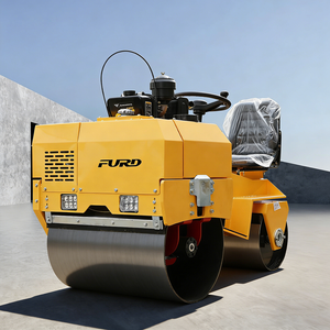 Compacte rouleuse routière à double tambour, 700 kg, avec <span class=keywords><strong>panneau</strong></span> de commande, facile à utiliser ; Compacteur pour travaux routiers. - Product Image 1