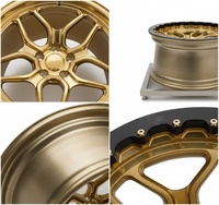 Jantes de drag légères Duaxen Forgealloy OEM 15-20 pouces avec système Beadlock pour GT-R, jantes profondes forgées en alliage d'aluminium 6061-T6, PCD 5x120