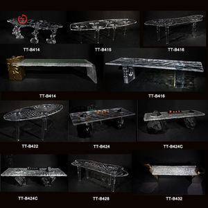 TT cao cấp tùy chỉnh kích thước thủ công khách sạn Câu lạc bộ biệt thự dự án Bạch Kim Pha Lê Acrylic hội nghị bàn ăn - Product Image 6