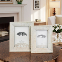 Cadre photo moderne de luxe en marbre blanc Vente en gros MDF décoratif pour la maison/véritable pierre/verre Style classique