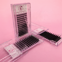 0.03 0.05 C D Cc Dd Curl Matte Black Rambut Sintetis Buatan Tangan Alami Panjang Bulu Mata Pertama Merk Volume Individual Ekstensi Bulu Mata