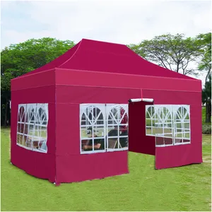 Tenda kanopi grosir murah 3x6 3x4,5, 3x3 tenda pesta luar ruangan tenda Pop Up dengan jendela/