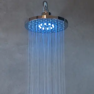 LH1070 Xiamen fabricante cromo plástico ABS de alta presión de las precipitaciones de masaje SPA ajustable Baño LED ducha