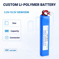 Paket Baterai LiFePO4 6.4V 5000mAh 32Wh 2S Konektor JST-XH Balance untuk Lampu Tenaga Surya Perangkat Luar Ruangan OEM ODM 3000 Siklus Penggunaan 0~55