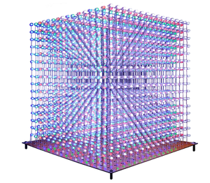 Kit de <span class=keywords><strong>Cubo</strong></span> de Luz LED 3D de 16x16x16 para Educación STEM y Aficionados a la Electrónica, Proyecto de Soldadura Programable con Controlador STM32 - Product Image 1