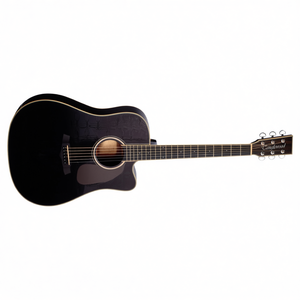 <span class=keywords><strong>Guitarra</strong></span> Electroacústica Winterleaf de 650 mm con Cuerpo de Caoba, Acabado Brillante Black Shadow y Cutaway - Product Image 3