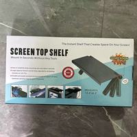 Grosir rak Display penyimpanan atas layar TV bebas lubang dapat disesuaikan untuk Monitor komputer Desktop