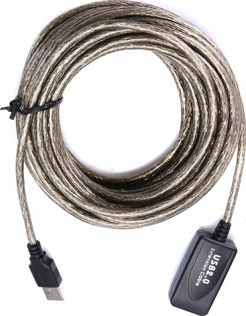 BF Brand USB 2.0 Active Extension Cable (Male/Female) 5 Meters Black PVC 120% SRGB OEM/ODM Supported Computer Stock