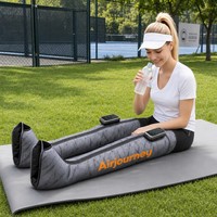 Bottes de récupération pour les jambes à compression d'air progressive séquentielle, 6 chambres, sans fil, panneau tactile, 6 modes
