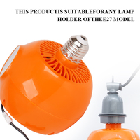Lampe chauffante pour volaille Ampoule chauffante intelligente automatique à contrôle constant de la température Lampe chauffante pour couveuse de volaille avec lumière LED
