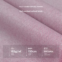 Kain Oxford Katun Herringbone Berat Sedang Tebal Berwarna Berkualitas Tinggi untuk Kemeja Kasual Anak Laki-Laki Lembut Anti-Kusut