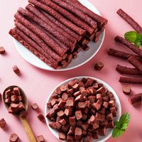 Friandises pour chiens riches en protéines OEM ODM : Cubes et bâtonnets de bœuf 500g – Récompenses d'entraînement pour Caniches et Golden Retrievers