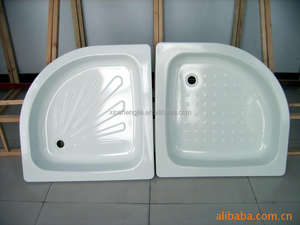 Fabricante Atacado Banheiro Bandeja De Chuveiro De Aço Esmalte Bandeja De Chuveiro XG900C Sector Forma Bandeja De Chuveiro De Aço Com Avental - Product Image 6