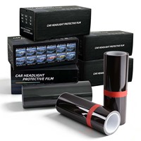 Film de protection PPF en TPU noir fumé pour phares, anti-âge, flexible, autocollant pour phares de moto et de voiture, film de protection durable en TPU pour phares de voiture