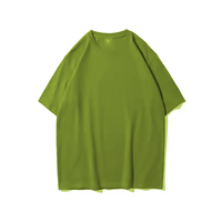 T-shirt unisexe décontracté streetwear coupe classique en coton uni à manches courtes 260g long