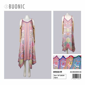 Buonic Copricostume da Spiaggia Estivo da Donna 50x108cm Colori Misti Tunica Casual per Costumi da Bagno - Product Image 3