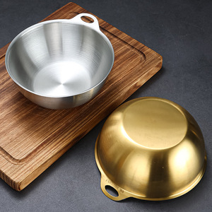 Stainless Steel Salad Bowl Set 298 Dishwasher Safe For Party Snack Kimchi <b>Sauce</b> Dessert Use - Product Image 3