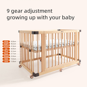 <span class=keywords><strong>Cuna</strong></span> de Madera Sólida de Diseño Moderno con Puerta Desmontable, Flujo de Aire Óptimo y Seguridad Infantil, Estilo <span class=keywords><strong>Convertible</strong></span> - Product Image 2