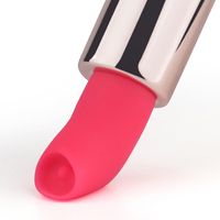 Vibrateur en forme de rouge à lèvres, en silicone souple, étanche, rouge, de la marque S-HANDE ORIGINAL factory.