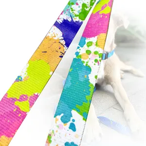 Cinturino in tessuto stampato a sublimazione in Nylon PP personalizzato Gacent per guinzaglio per cani e collare per animali domestici