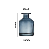 Bouteille en verre de parfum populaire 100ml 150ml 250ml bouteille en verre de diffuseur d'arôme ambre rond