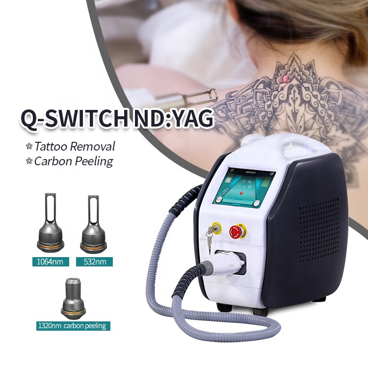 2023 Q switch YAG láser de neodimio nd YAG eliminación de tatuajes Q switched nd YAG máquina de eliminación de tatuajes con láser