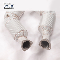 JTLD Tubo de Escape de Alto Flujo SS304 con Catalizador de 200 Celdas para Audi RS6 RS7 4.0T V8 Euro6, Piezas de Escape para Tuning
