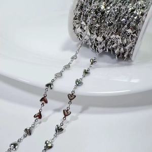 लव हार्ट लिंक चेन आयरन चेन डिय हेयर एक्सेसरीज नेकलेस ब्रेसलेट कंलेट गहने आपूर्ति - Product Image 3