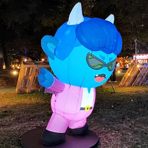 Promoción al aire libre personalizado gigante inflable dibujos animados animal antropomórfico para marca evento promocional hermético con soplador