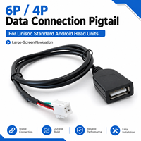 OEM Maßgefertigtes Universelles 4-Pin 6-Pin Verzinntes Kupfer PVC-Anschlusskabel für Auto-GPS-Navigator Smartphone Verkabelungsadapter