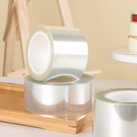 Rouleau de collier de gâteau en plastique de qualité alimentaire Mousse au chocolat transparente entourant le ruban d'emballage transparent pour la décoration de cuisson