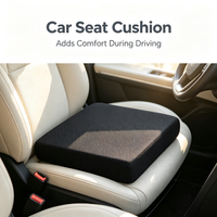 Coussin de siège en mousse à mémoire de forme 18 x 16 x 3 pouces avec housse lavable, support ergonomique pour soulager la douleur et le confort quotidien