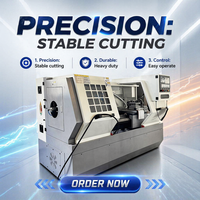 Tour CNC horizontal de précision CK6136 à lit plat, commande GSK, précision de positionnement de 0,01 mm, 8 stations
