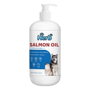 Huile de saumon OEM/ODM pour chiens et chats - Oméga 3 EPA DHA, complément liquide à base d'huile de poisson pour la santé de la peau et du pelage, des articulations et des os - Product Image 1
