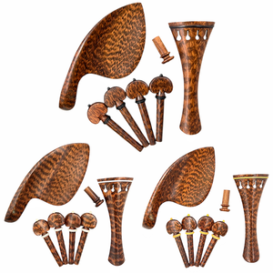 Violín 4/4 <span class=keywords><strong>de</strong></span> madera <span class=keywords><strong>de</strong></span> serpiente: piezas y accesorios para el diapasón, clavijas <span class=keywords><strong>de</strong></span> afinación, puntales, reposacabezas y soporte <span class=keywords><strong>de</strong></span> barbilla - Product Image 1
