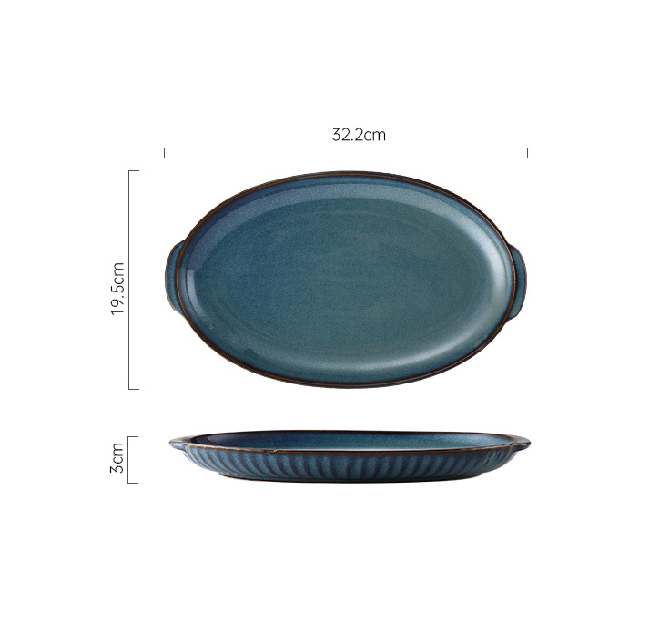 plato de pescado de 12 pulgadas