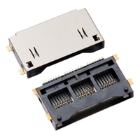 Connecteur de carte CF Express Type-B, support de carte mémoire, fente de stockage, connecteur femelle SMT SMD PCB, coque en acier inoxydable SUS, corps court