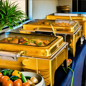 Calentador de Comida Comercial de Acero Inoxidable de 9L con Calentamiento a Combustible para Buffet, Hotel, Bodas y <span class=keywords><strong>Catering</strong></span> - Product Image 6