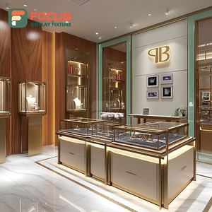 Custom Custom Jewelry Store Furniture Manufacturer Polished Surface Brand Store Jewelry Cabinet - Product Image 4