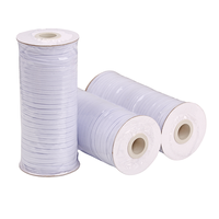 Élastique de couture en gros d'usine, marque DILI, bande élastique plate 5MM blanche/noire, sangle tricotée en Spandex/Polyester écologique