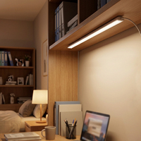 Barre lumineuse LED magnétique, lampe de lecture à intensité réglable USB pour la protection des yeux, à coller sur le mur, pour dortoir, cuisine, placard