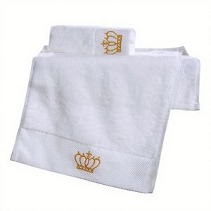Ensemble de serviettes d'hôtel super douces en coton égyptien 100% coton, couleur unie, carrées, séchage rapide, compressées, marque privée - Product Image 1