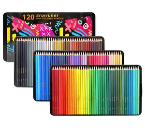 120 مجموعة أقلام ملونة مرقمة مع صندوق معدني 120 التلوين أقلام رصاص كتب تلوين للكبار هدية للفنانين